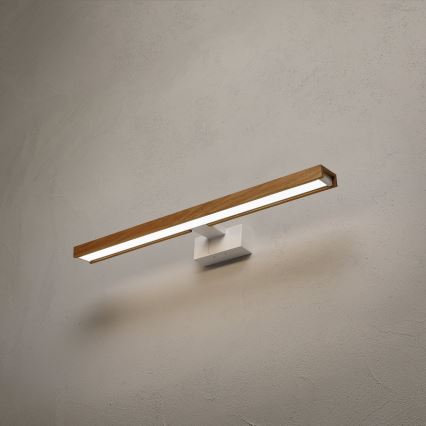 Brilagi - Iluminación LED para espejo de baño 3 en 1 WOODY MIRROR LED/12W/230V 60 cm IP44 blanco/roble