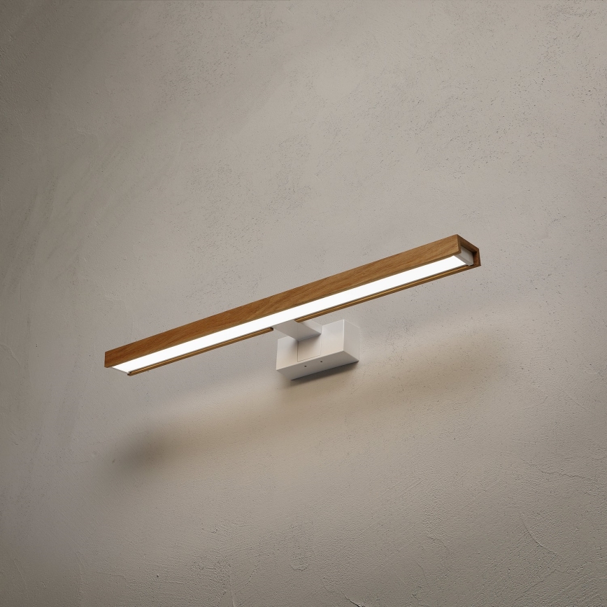 Brilagi - Iluminación LED para espejo de baño 3 en 1 WOODY MIRROR LED/12W/230V 60 cm IP44 blanco/roble