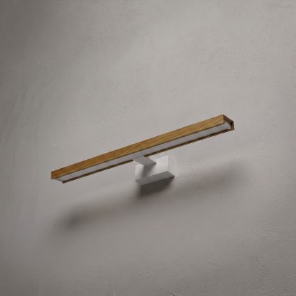 Brilagi - Iluminación LED para espejo de baño 3 en 1 WOODY MIRROR LED/12W/230V 60 cm IP44 blanco/roble