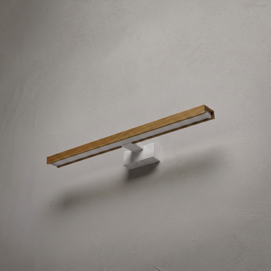 Brilagi - Iluminación LED para espejo de baño 3 en 1 WOODY MIRROR LED/12W/230V 60 cm IP44 blanco/roble