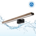 Brilagi - Iluminación LED para espejo de baño 3 en 1 WOODY MIRROR LED/12W/230V IP44 negro/roble nogal