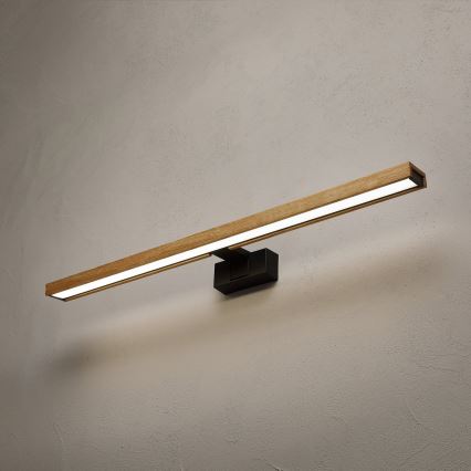Brilagi - Iluminación LED 3 en 1 para espejo de baño WOODY MIRROR LED/15W/230V 80 cm IP44 negro/roble