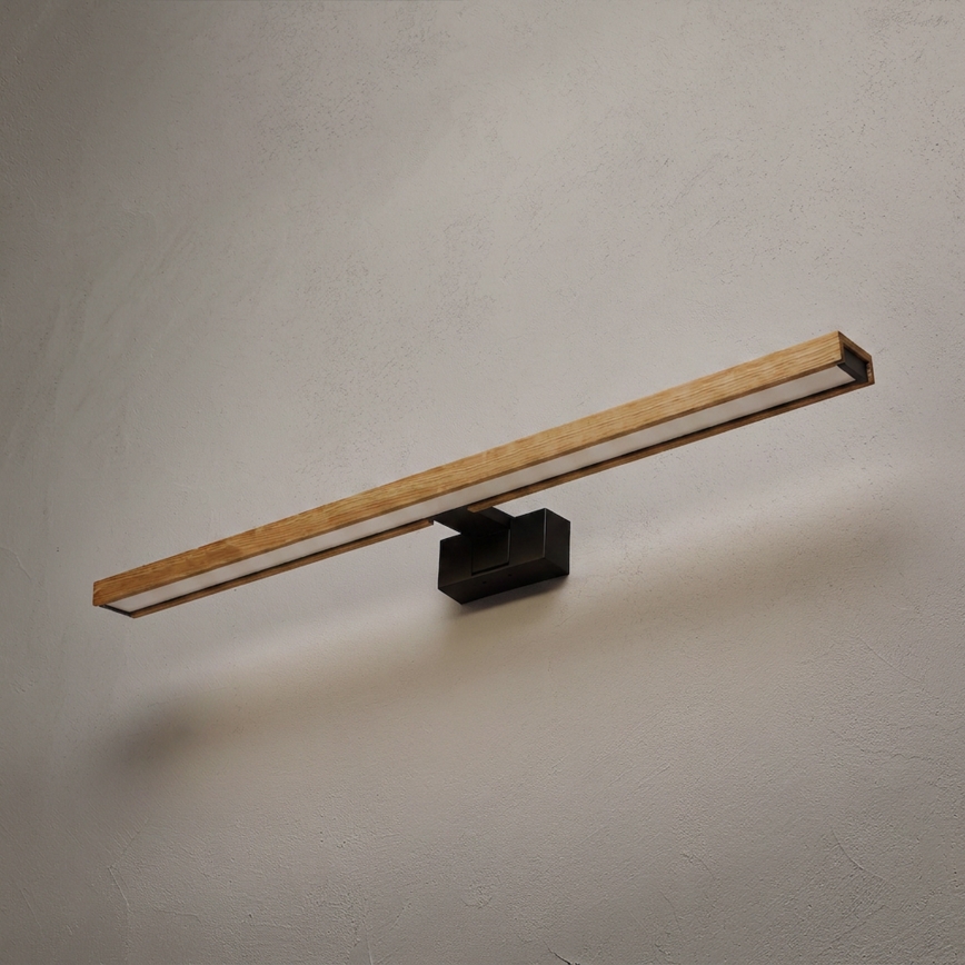 Brilagi - Iluminación LED 3 en 1 para espejo de baño WOODY MIRROR LED/15W/230V 80 cm IP44 negro/roble