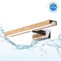 Brilagi - Iluminación LED para espejo de baño 3 en 1 WOODY MIRROR LED/8W/230V 40 cm IP44 cromo brillante/roble
