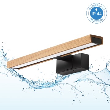 Brilagi - Iluminación LED para espejo de baño 3 en 1 WOODY MIRROR LED/8W/230V IP44 negro/roble