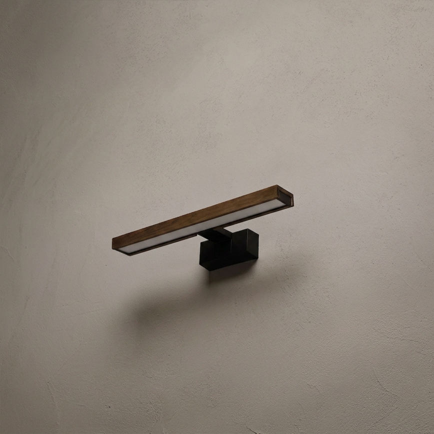 Brilagi - Luz LED para espejo de baño 3 en 1 WOODY MIRROR LED/8W/230V 40 cm IP44 negro/roble nogal