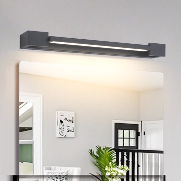 Brilagi - Iluminación LED para espejo de baño AQUA LINE LED/12W/230V 45 cm IP44 antracita CRI 90
