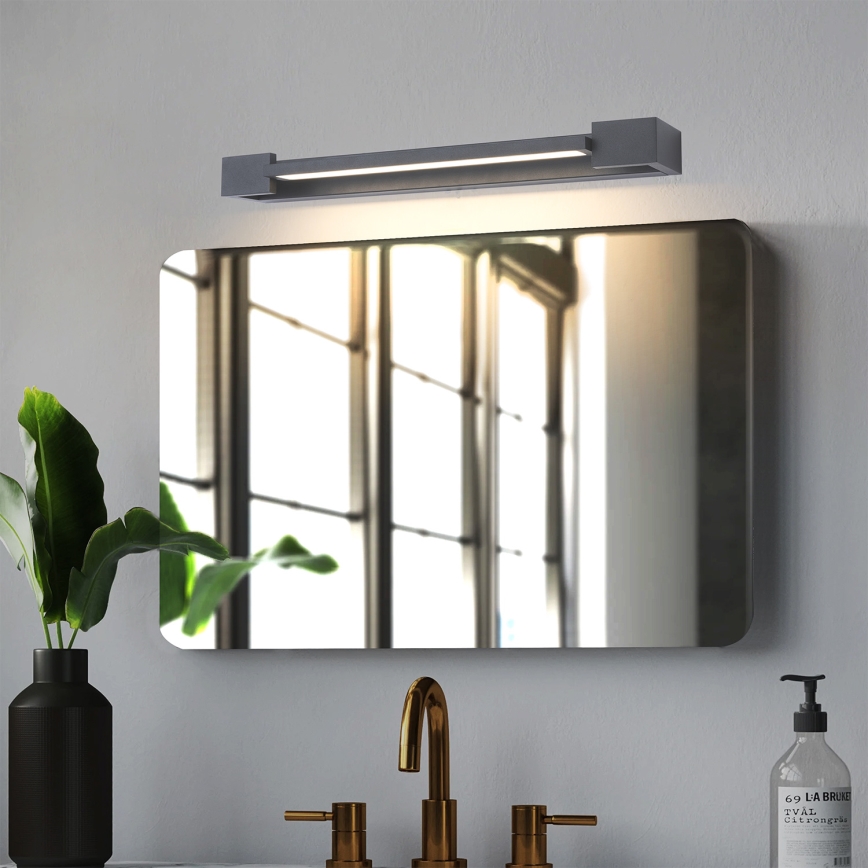 Brilagi - Iluminación LED para espejo de baño AQUA LINE LED/12W/230V 45 cm IP44 antracita CRI 90