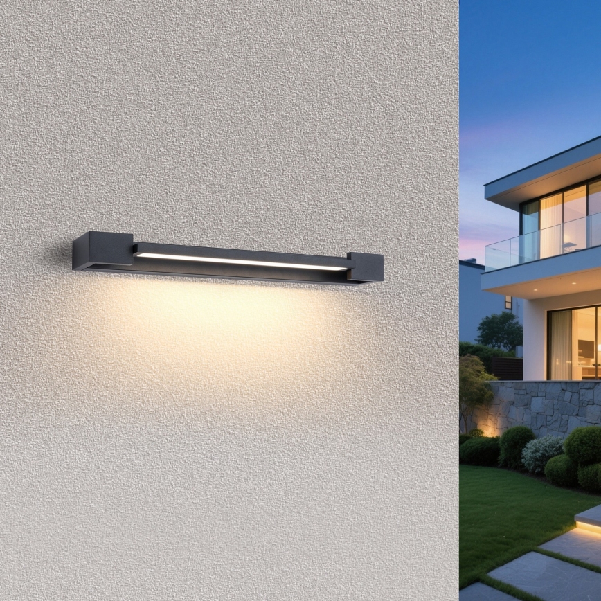 Brilagi - Iluminación LED para espejo de baño AQUA LINE LED/12W/230V 45 cm IP44 antracita CRI 90