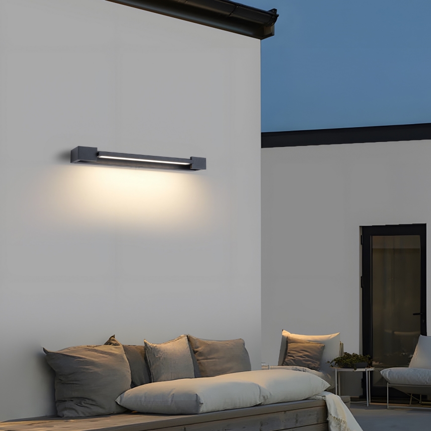 Brilagi - Iluminación LED para espejo de baño AQUA LINE LED/12W/230V 45 cm IP44 antracita CRI 90