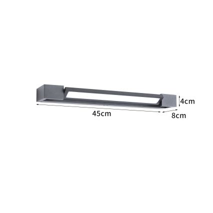 Brilagi - Iluminación LED para espejo de baño AQUA LINE LED/12W/230V 45 cm IP44 antracita CRI 90
