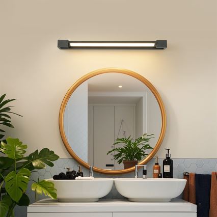 Brilagi - Iluminación LED para espejo de baño AQUA LINE LED/18W/230V 60 cm IP44 antracita CRI 90