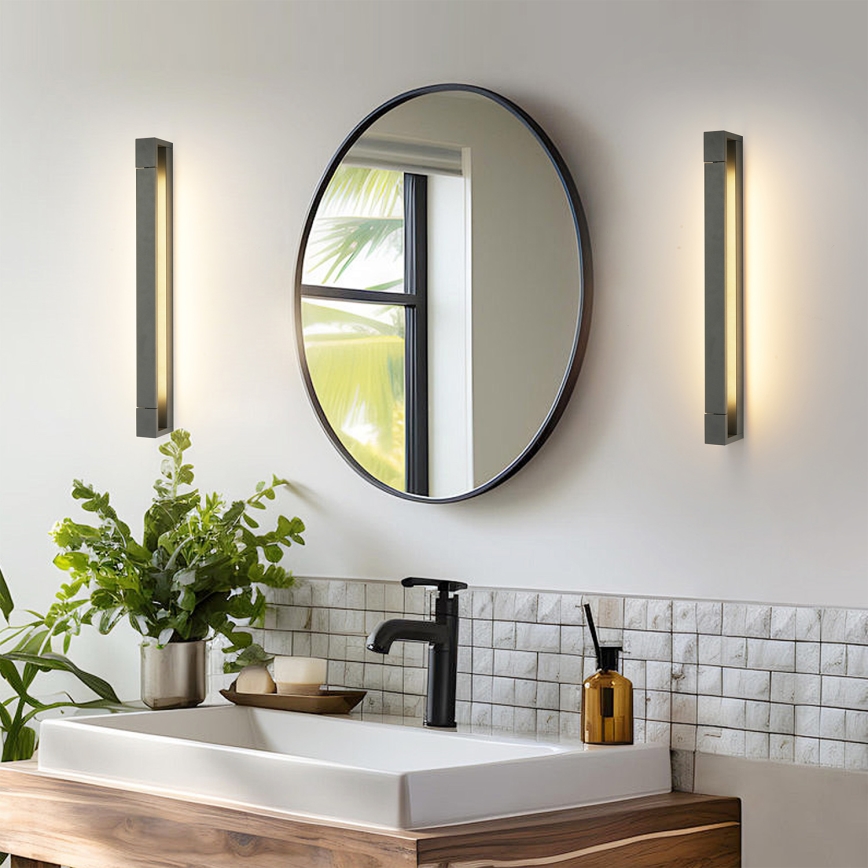 Brilagi - Iluminación LED para espejo de baño AQUA LINE LED/18W/230V 60 cm IP44 antracita CRI 90