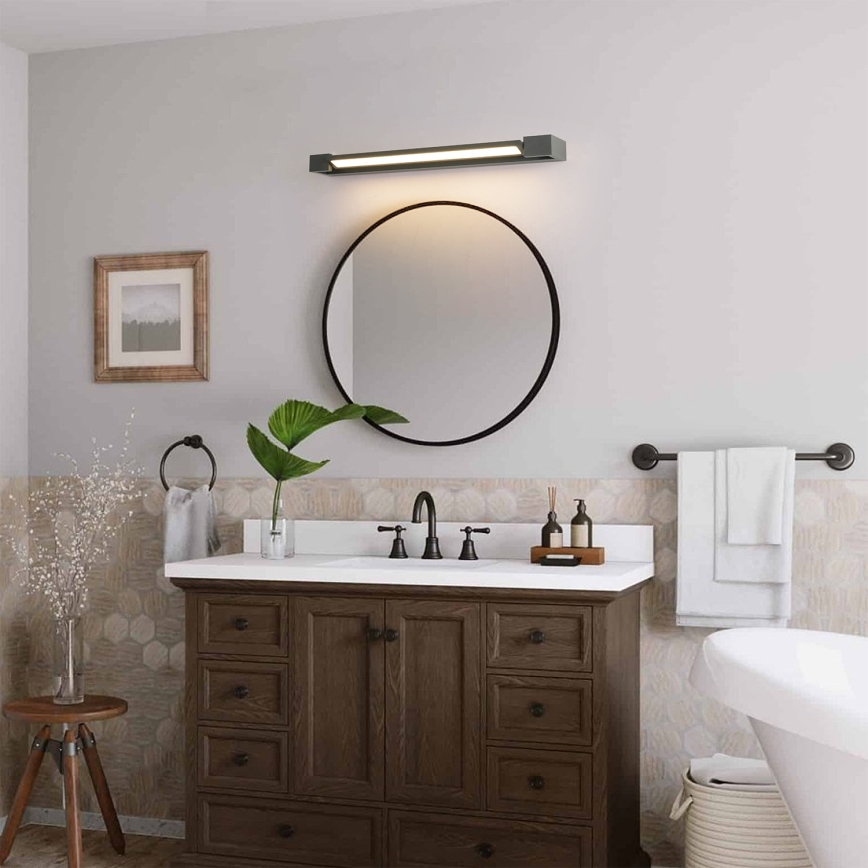 Brilagi - Iluminación LED para espejo de baño AQUA LINE LED/18W/230V 60 cm IP44 antracita CRI 90