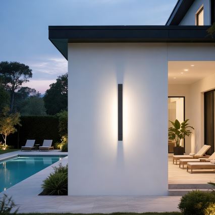 Brilagi - Iluminación LED para espejo de baño AQUA LINE LED/18W/230V 60 cm IP44 antracita CRI 90
