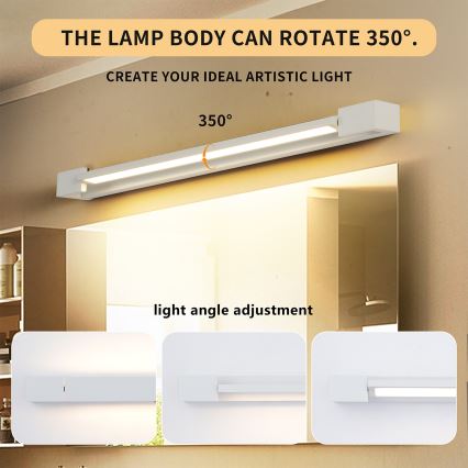 Brilagi - Iluminación LED para espejo de baño AQUA LINE LED/18W/230V 60 cm IP44 blanco CRI 90