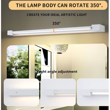 Brilagi - Iluminación LED para espejo de baño AQUA LINE LED/24W/230V 90 cm IP44 blanco CRI 90