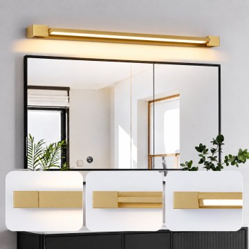 BRILAGI - Iluminación LED para espejo de baño AQUA LINE LED/24W/230V 90 cm IP44 dorada CRI 90