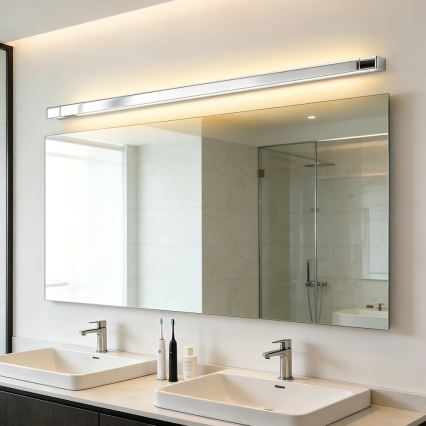 BRILAGI - Iluminación LED para espejo de baño AQUA LINE LED/36W/230V 120 cm IP44 acabado cromo brillante CRI 90