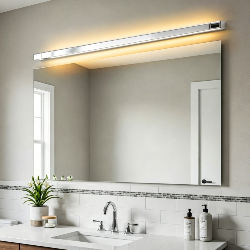 BRILAGI - Iluminación LED para espejo de baño AQUA LINE LED/36W/230V 120 cm IP44 acabado cromo brillante CRI 90