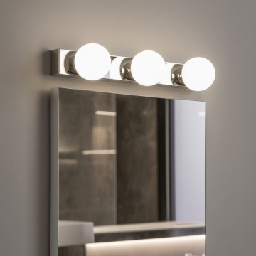 Brilagi - Iluminación LED para espejo de baño HOLLYWOOD, 3x LED de 3 W, 230 V, 39 cm, IP44, cromo brillante