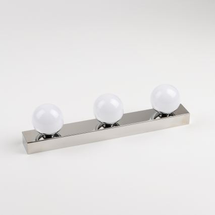 Brilagi - Iluminación LED para espejo de baño HOLLYWOOD, 3x LED de 3 W, 230 V, 39 cm, IP44, cromo brillante