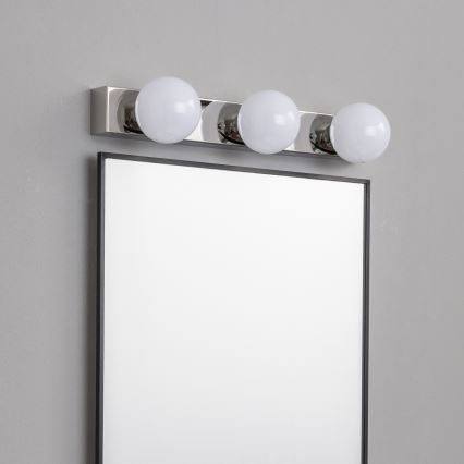Brilagi - Iluminación LED para espejo de baño HOLLYWOOD, 3x LED de 3 W, 230 V, 39 cm, IP44, cromo brillante