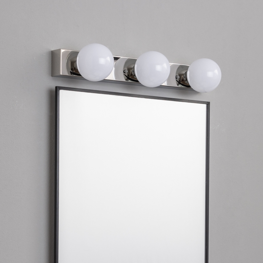 Brilagi - Iluminación LED para espejo de baño HOLLYWOOD, 3x LED de 3 W, 230 V, 39 cm, IP44, cromo brillante