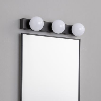 Brilagi - Aplique LED para espejo de baño HOLLYWOOD 3xLED/3W/230V 39 cm IP44 negro