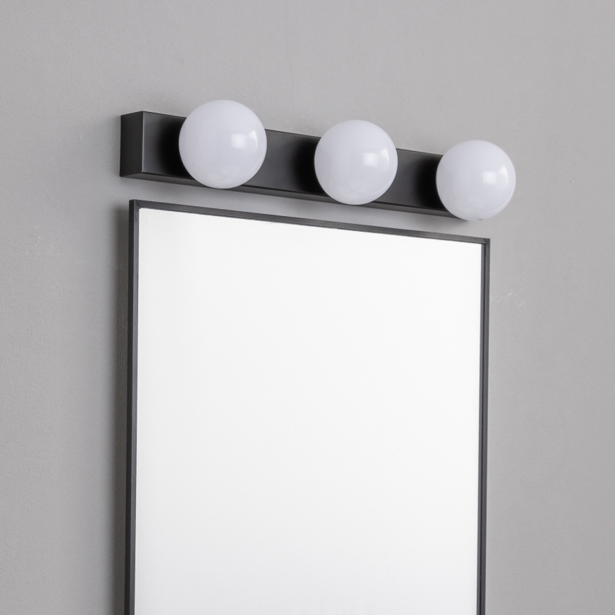 Brilagi - Aplique LED para espejo de baño HOLLYWOOD 3xLED/3W/230V 39 cm IP44 negro
