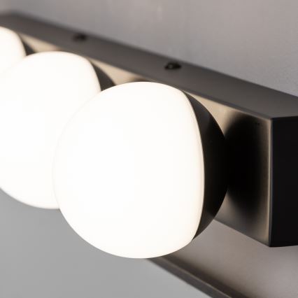 Brilagi - Aplique LED para espejo de baño HOLLYWOOD 3xLED/3W/230V 39 cm IP44 negro