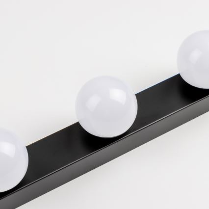 Brilagi - Aplique LED para espejo de baño HOLLYWOOD 3xLED/3W/230V 39 cm IP44 negro