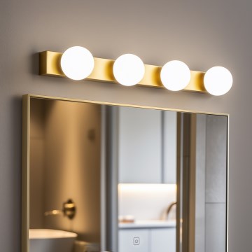 Brilagi - Iluminación LED para espejo de baño HOLLYWOOD 4xLED/3W/230V 53 cm IP44 dorada