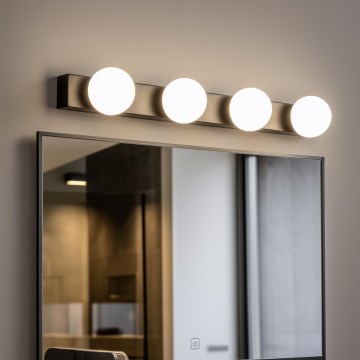 Brilagi - Iluminación LED para espejo de baño HOLLYWOOD 4xLED/3W/230V 53 cm IP44 negro