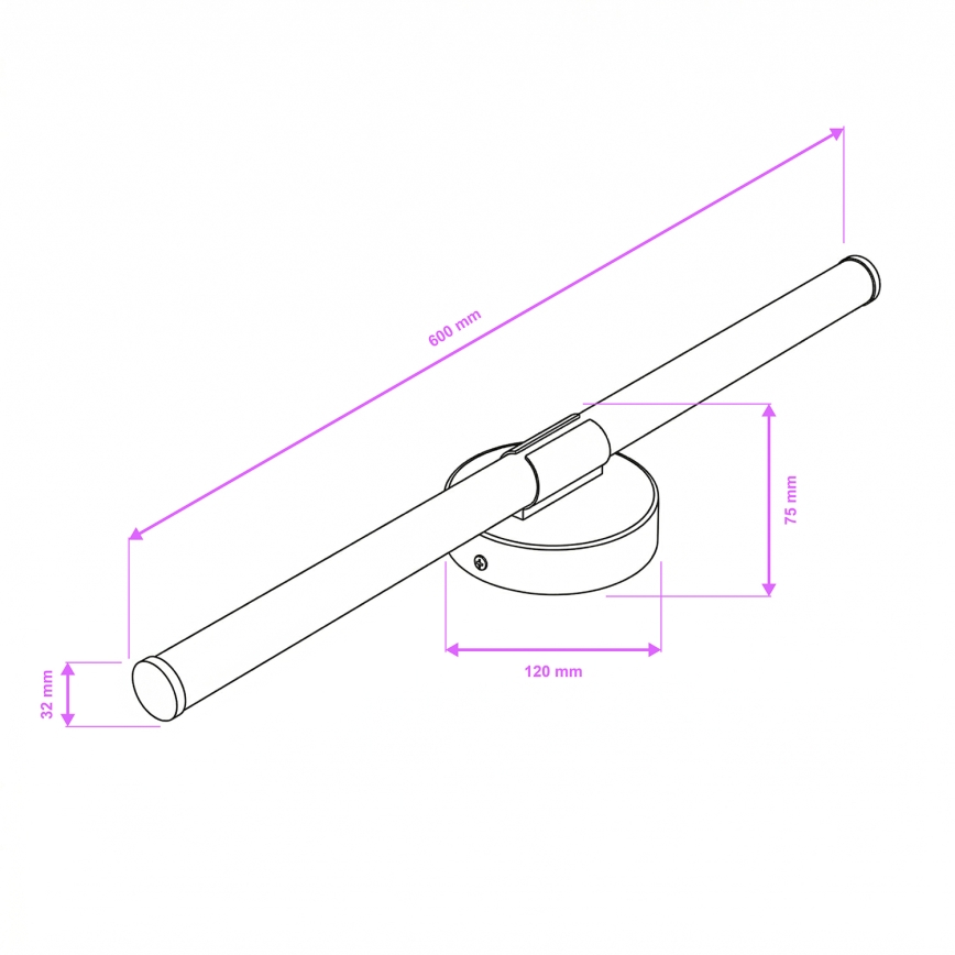 Brilagi - Iluminación LED para espejo de baño LARA LED/10W/230V 60 cm IP44 dorada