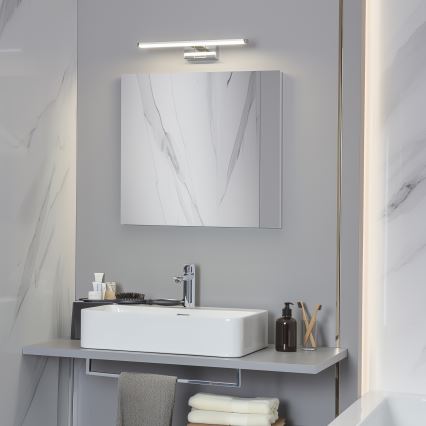 Brilagi - Iluminación LED 3 en 1 para espejo de baño VESTRA LED/8W/230V 40 cm IP44 cromo brillante