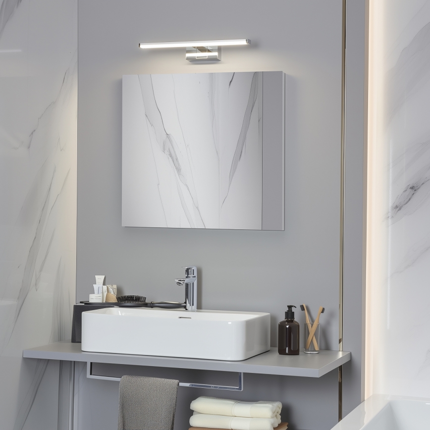 Brilagi - Iluminación LED 3 en 1 para espejo de baño VESTRA LED/8W/230V 40 cm IP44 cromo brillante