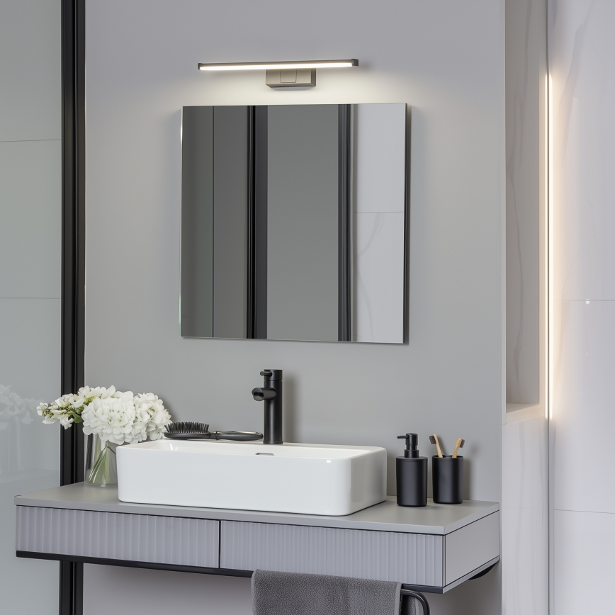 Brilagi - Luz LED 3 en 1 para espejo de baño VESTRA LED/8W/230V 40 cm IP44 negro