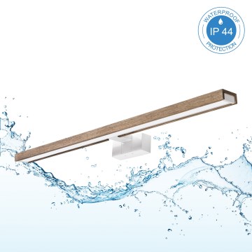 Brilagi - Iluminación LED para espejo de baño WOODY MIRROR 3 en 1 LED/15W/230V 80 cm IP44 blanco/roble/nogal