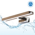 Brilagi - Iluminación LED para espejo de baño WOODY MIRROR 3 en 1 LED/8W/230V 40 cm IP44 cromo brillante/roble nogal