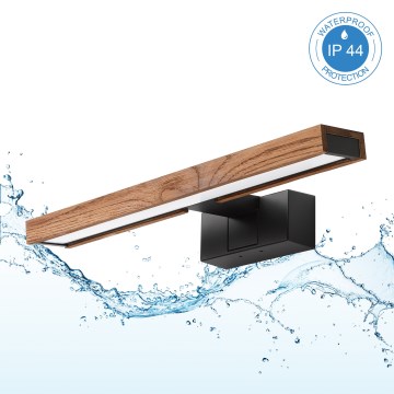 Brilagi - Iluminación LED para espejo de baño WOODY MIRROR 3 en 1 LED/8W/230V 40 cm IP44 negro/roble