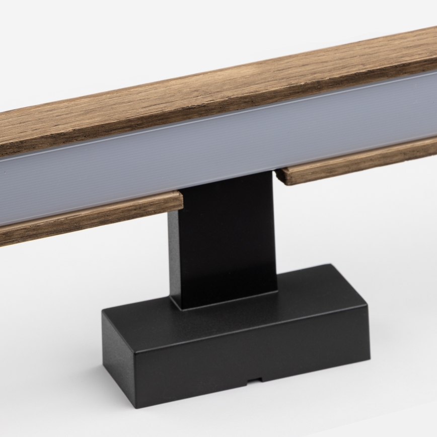 Brilagi - Iluminación LED para espejos de baño WOODY MIRROR LED/12W/230V 60 cm IP44 roble nogal/negro