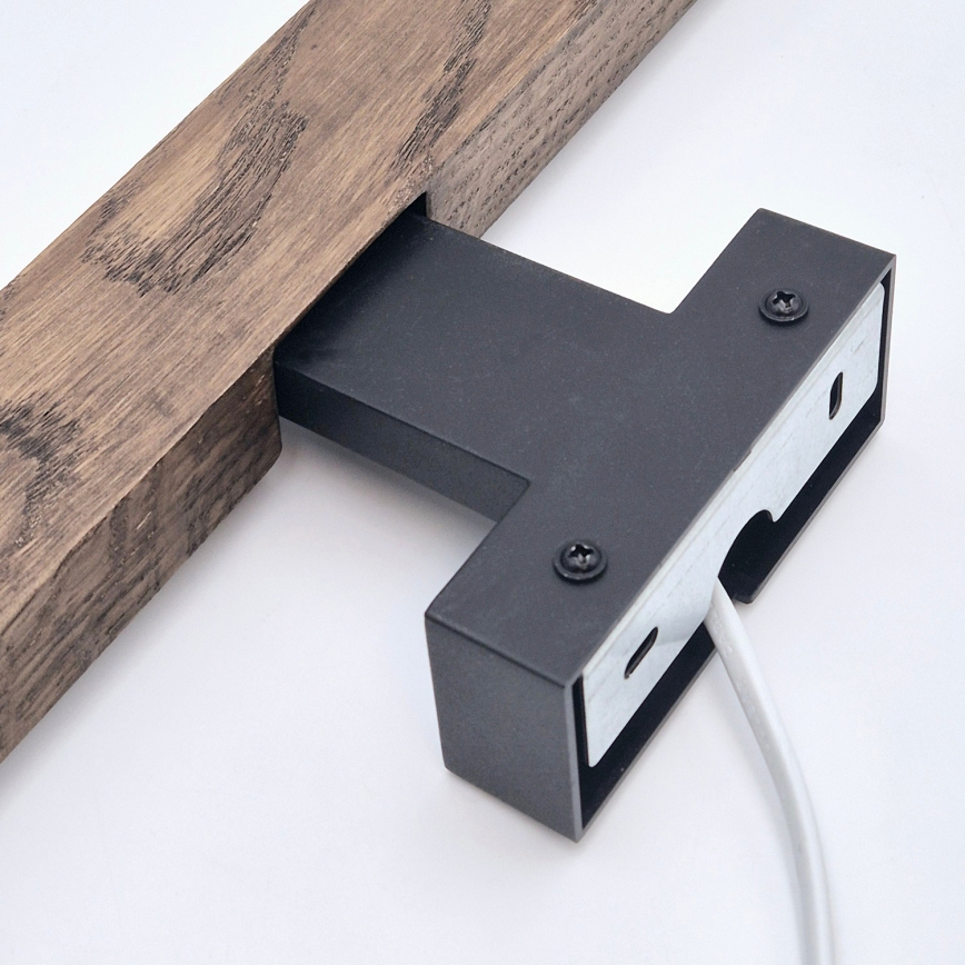 Brilagi - Iluminación LED para espejos de baño WOODY MIRROR LED/12W/230V 60 cm IP44 roble nogal/negro