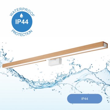 Brilagi - Iluminación LED para espejos de baño WOODY MIRROR LED/15W/230V 90 cm IP44 roble/blanco