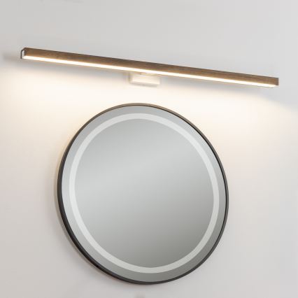 Brilagi - Iluminación LED para espejos de baño WOODY MIRROR LED/15W/230V 90 cm IP44 roble nogal/blanco