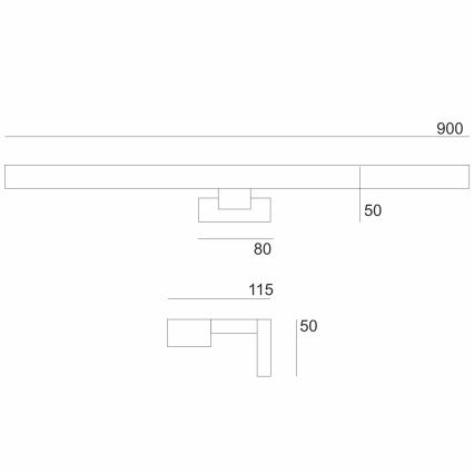 Brilagi - Iluminación LED para espejos de baño WOODY MIRROR LED/15W/230V 90 cm IP44 roble nogal/blanco