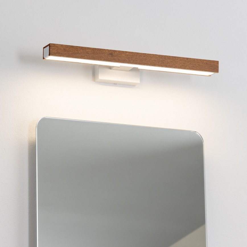 BRILAGI - Iluminación LED para espejos de baño WOODY MIRROR LED/8W/230V 40 cm IP44 roble cereza/blanco