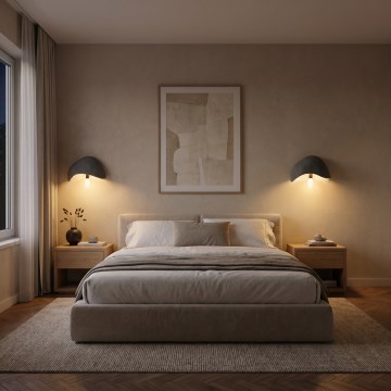 Brilagi - Juego de 2 apliques de pared WABI SABI 1xE14/40W/230V gris