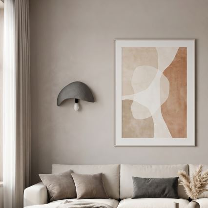 Brilagi - Juego de 2 apliques de pared WABI SABI 1xE14/40W/230V gris