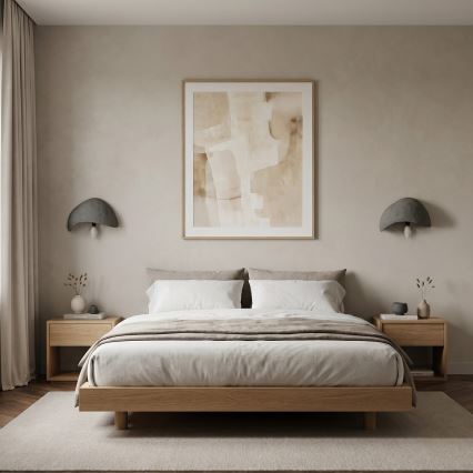 Brilagi - Juego de 2 apliques de pared WABI SABI 1xE14/40W/230V gris